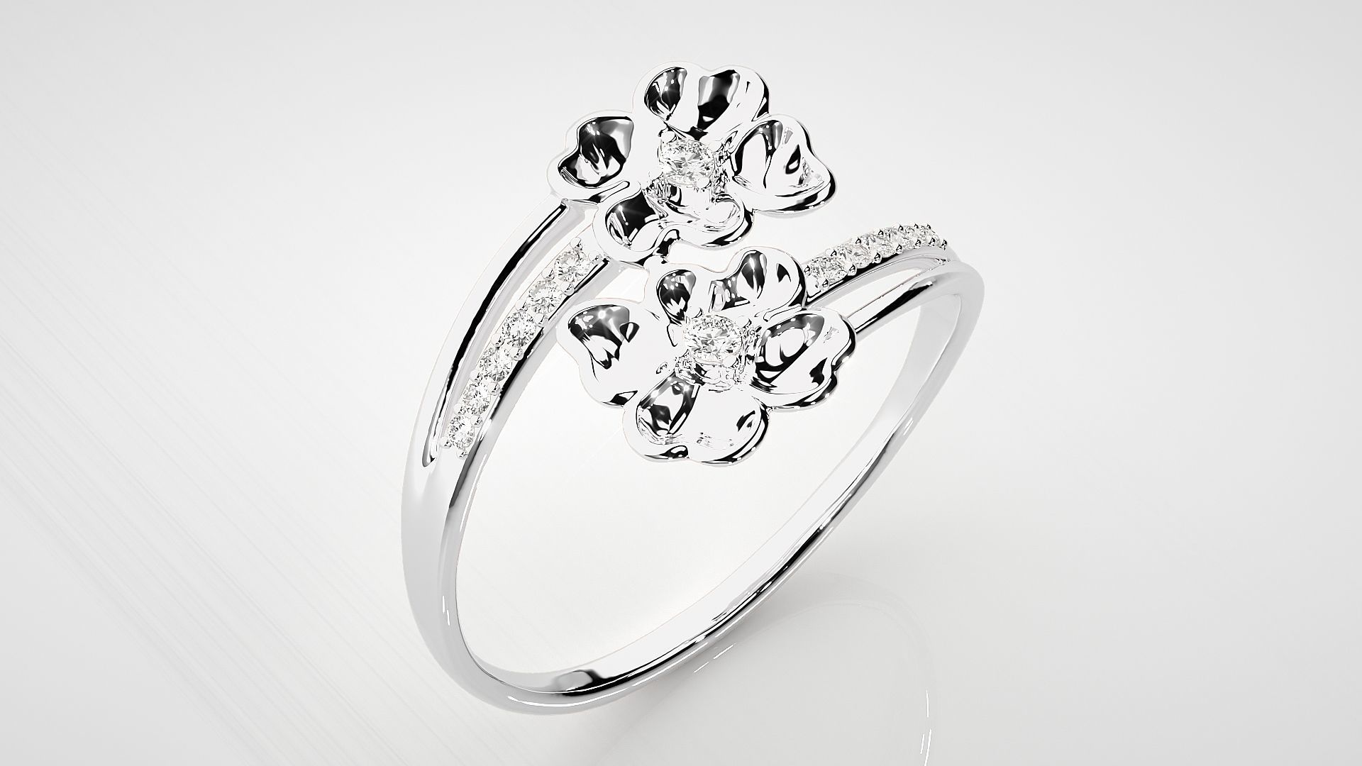 Ultra light wt Women Ring 3dm stl renders details  3D print model_7