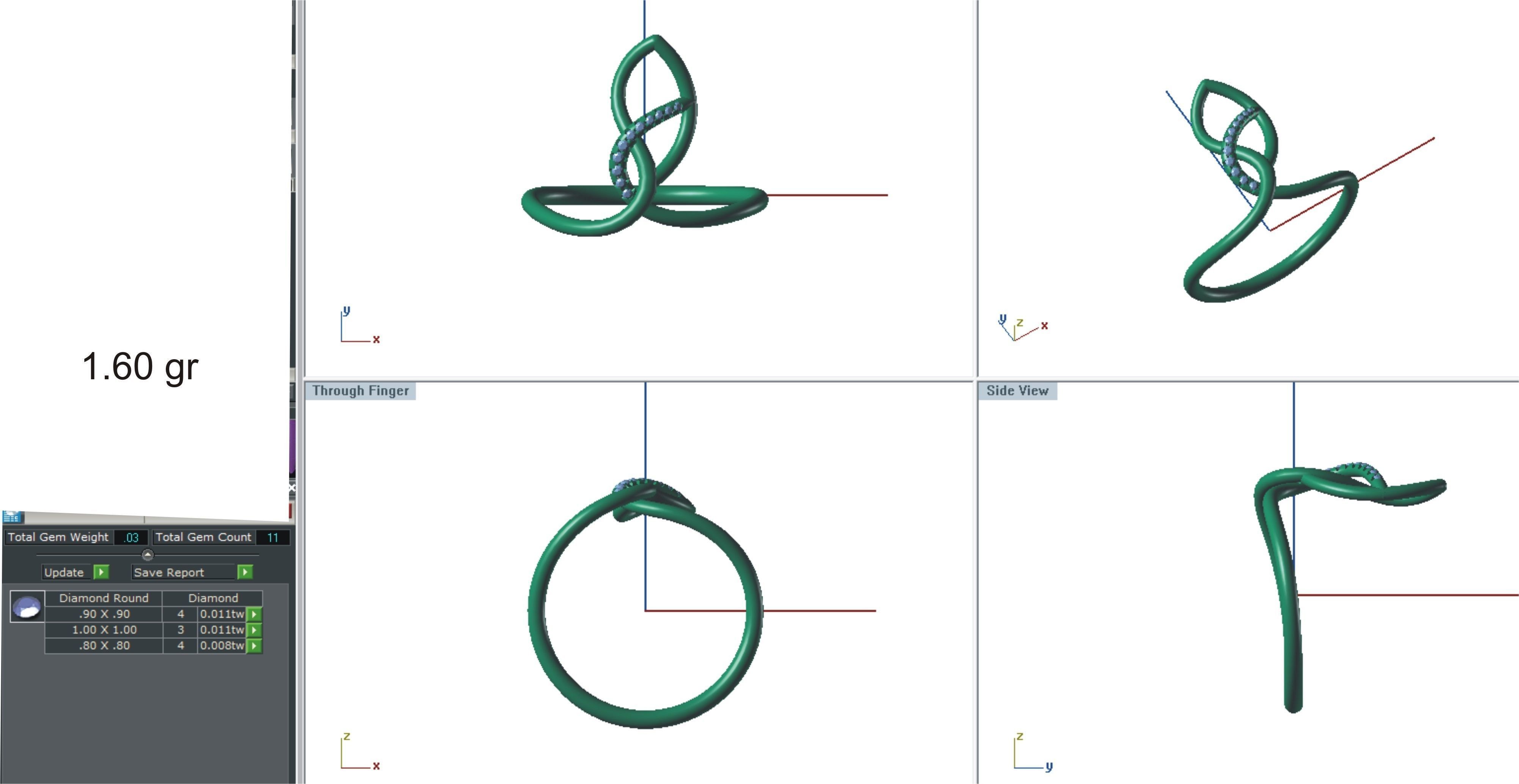 Ultra light wt Women Ring 3dm stl renders details  3D print model_3