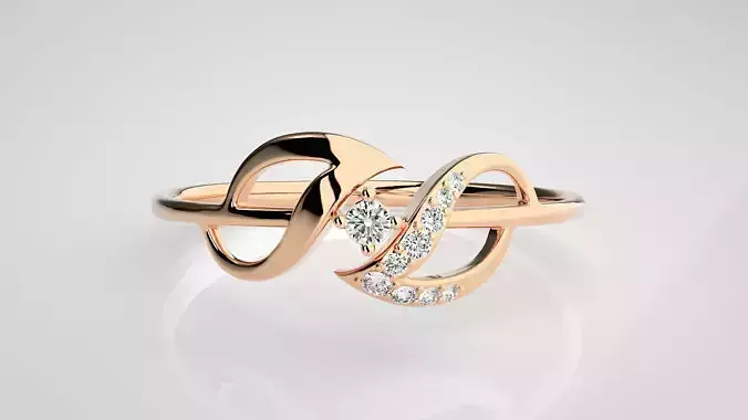Ultra light wt Women Ring 3dm stl renders details 