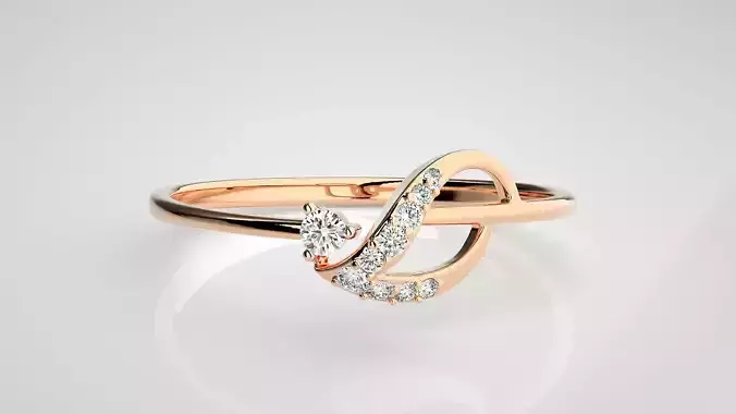 Ultra light wt Women Ring 3dm stl renders details 