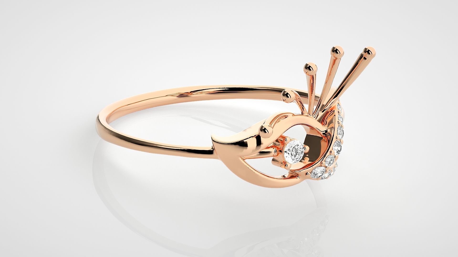 Ultra light wt Women Ring 3dm stl renders details  3D print model_1