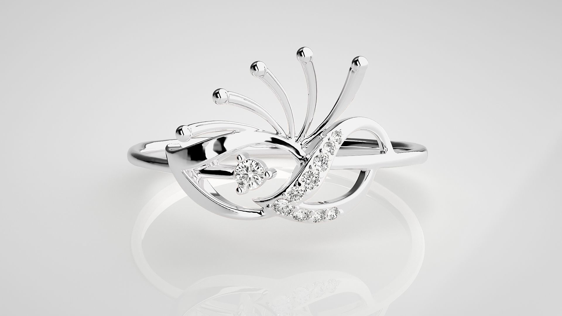 Ultra light wt Women Ring 3dm stl renders details  3D print model_4