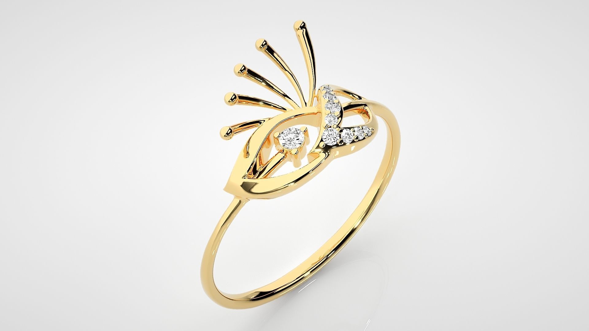 Ultra light wt Women Ring 3dm stl renders details  3D print model_9