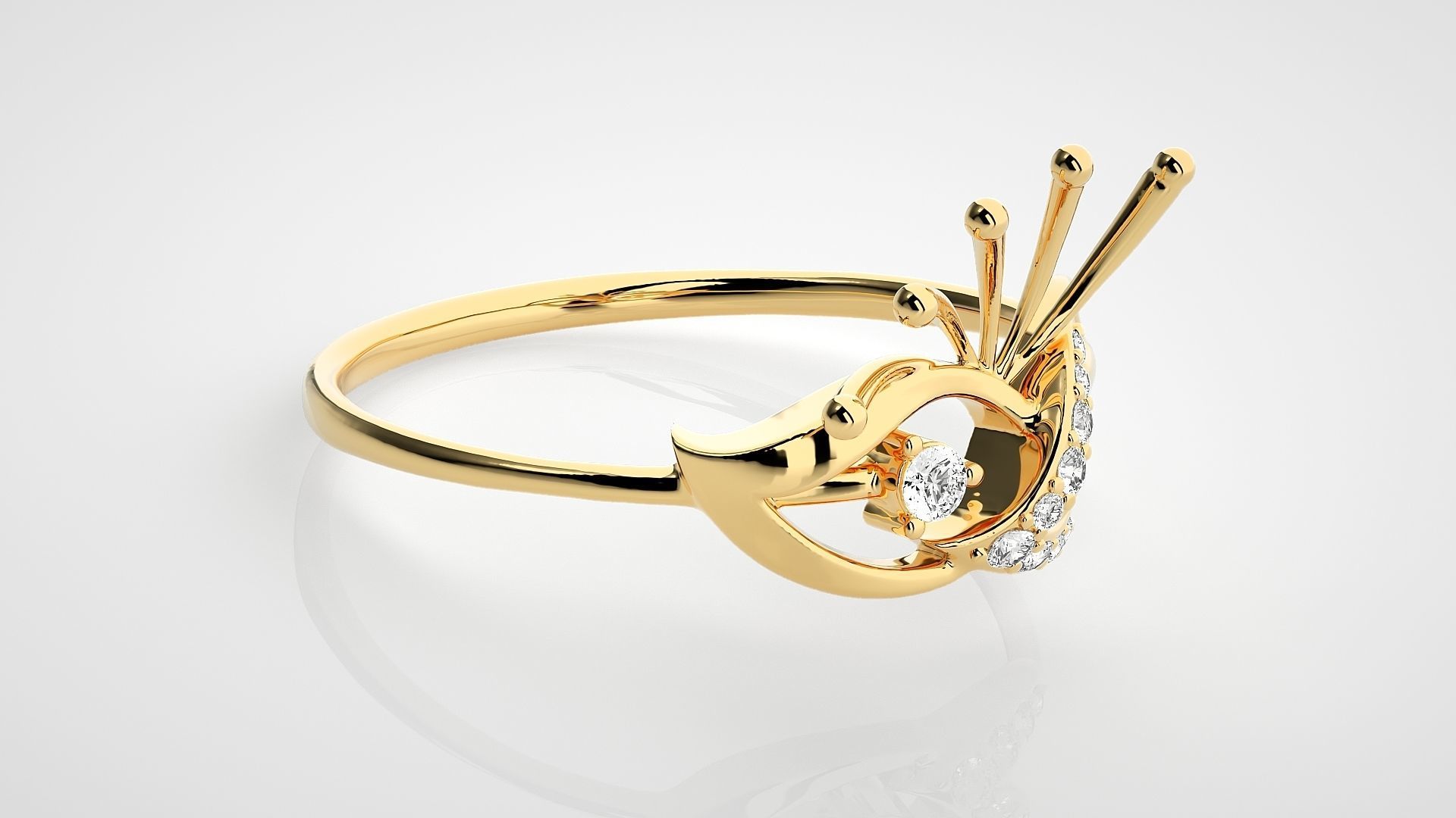 Ultra light wt Women Ring 3dm stl renders details  3D print model_8