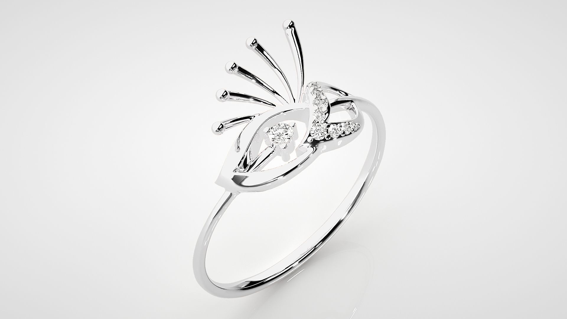 Ultra light wt Women Ring 3dm stl renders details  3D print model_6