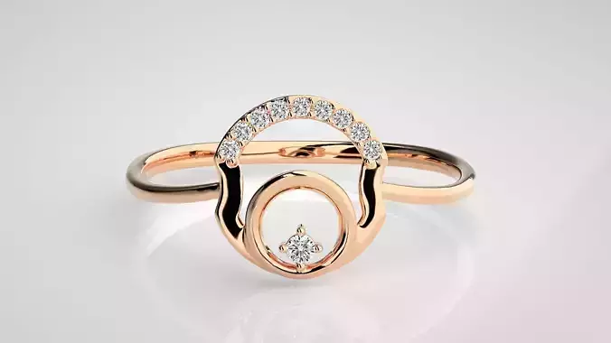 Ultra light wt Women Ring 3dm stl renders details 