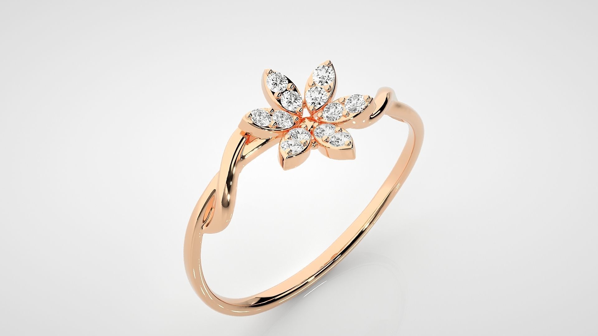 Ultra light wt Women Ring 3dm stl renders details 3D print model_2