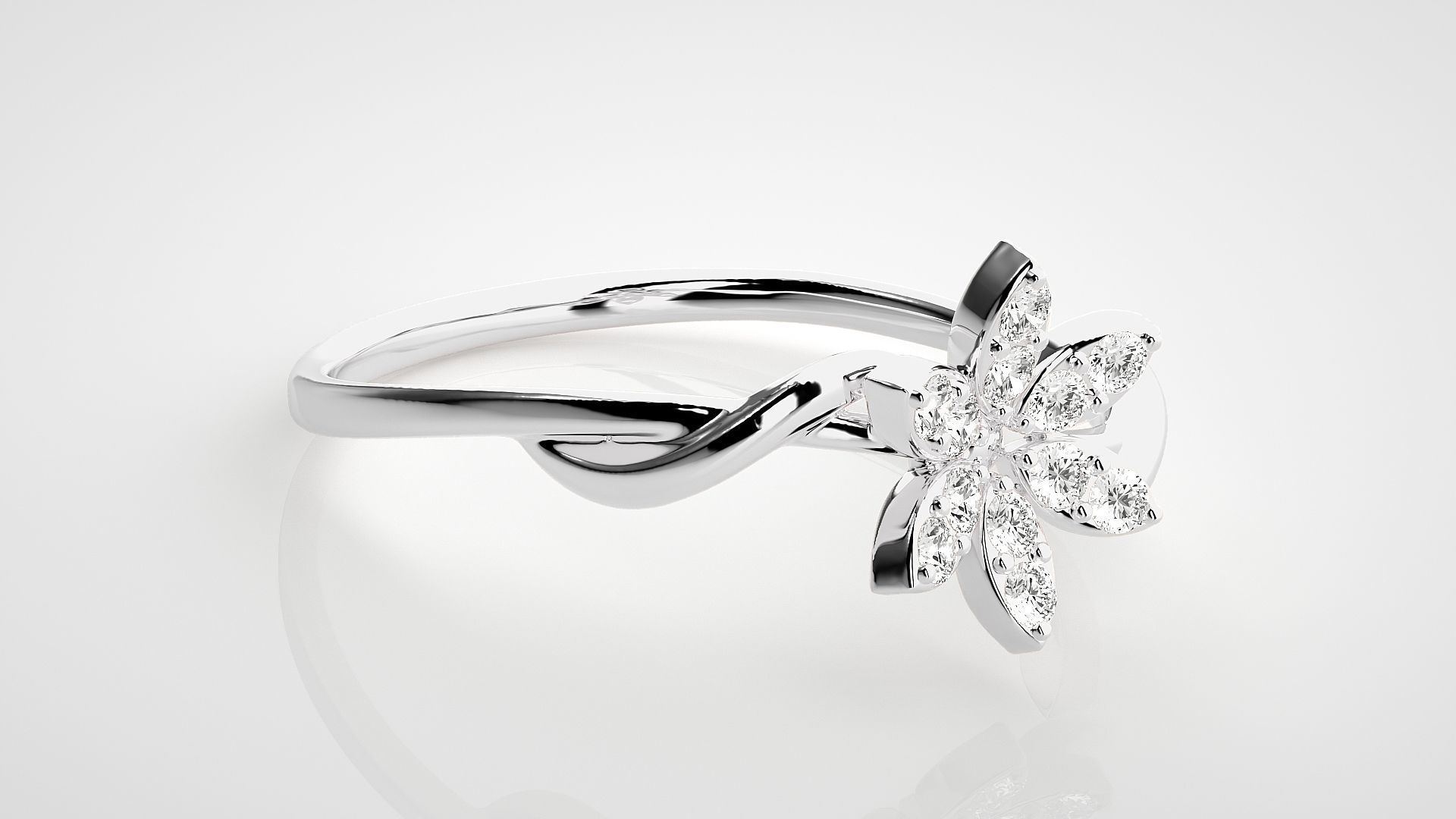 Ultra light wt Women Ring 3dm stl renders details 3D print model_5