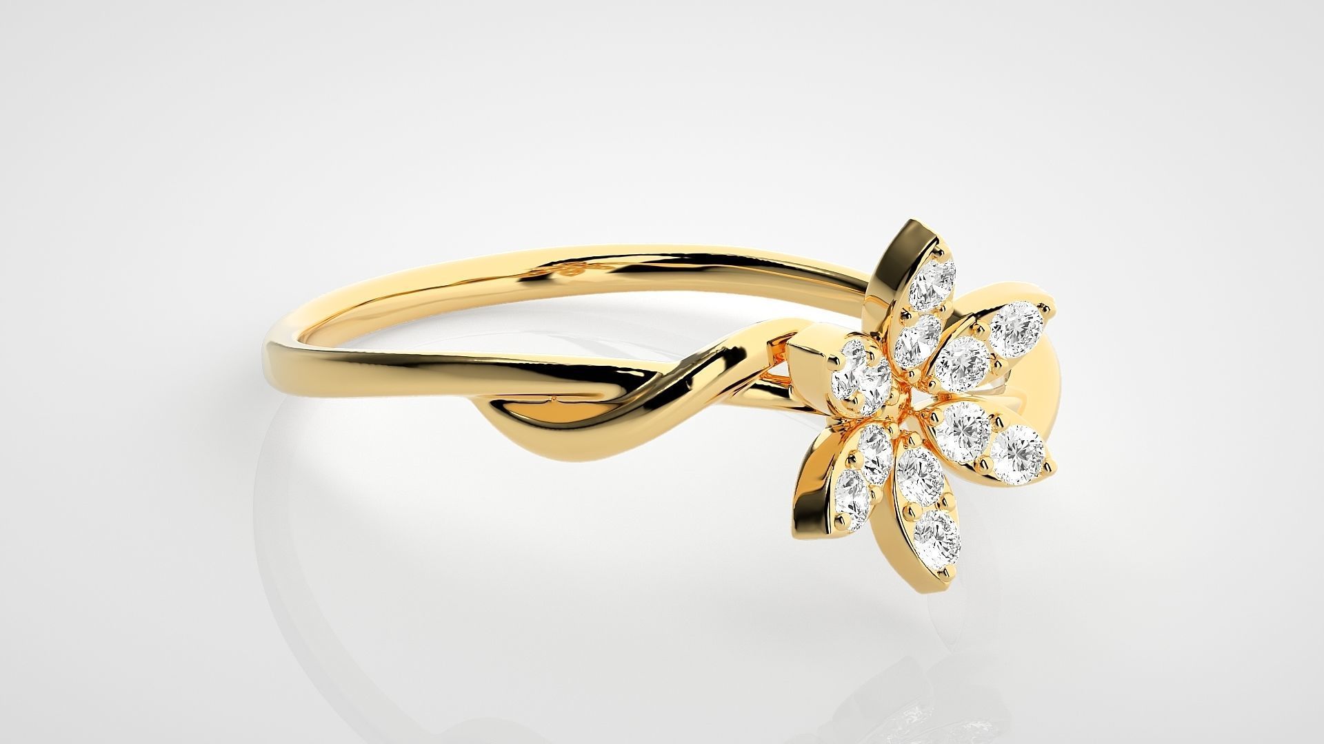 Ultra light wt Women Ring 3dm stl renders details 3D print model_9