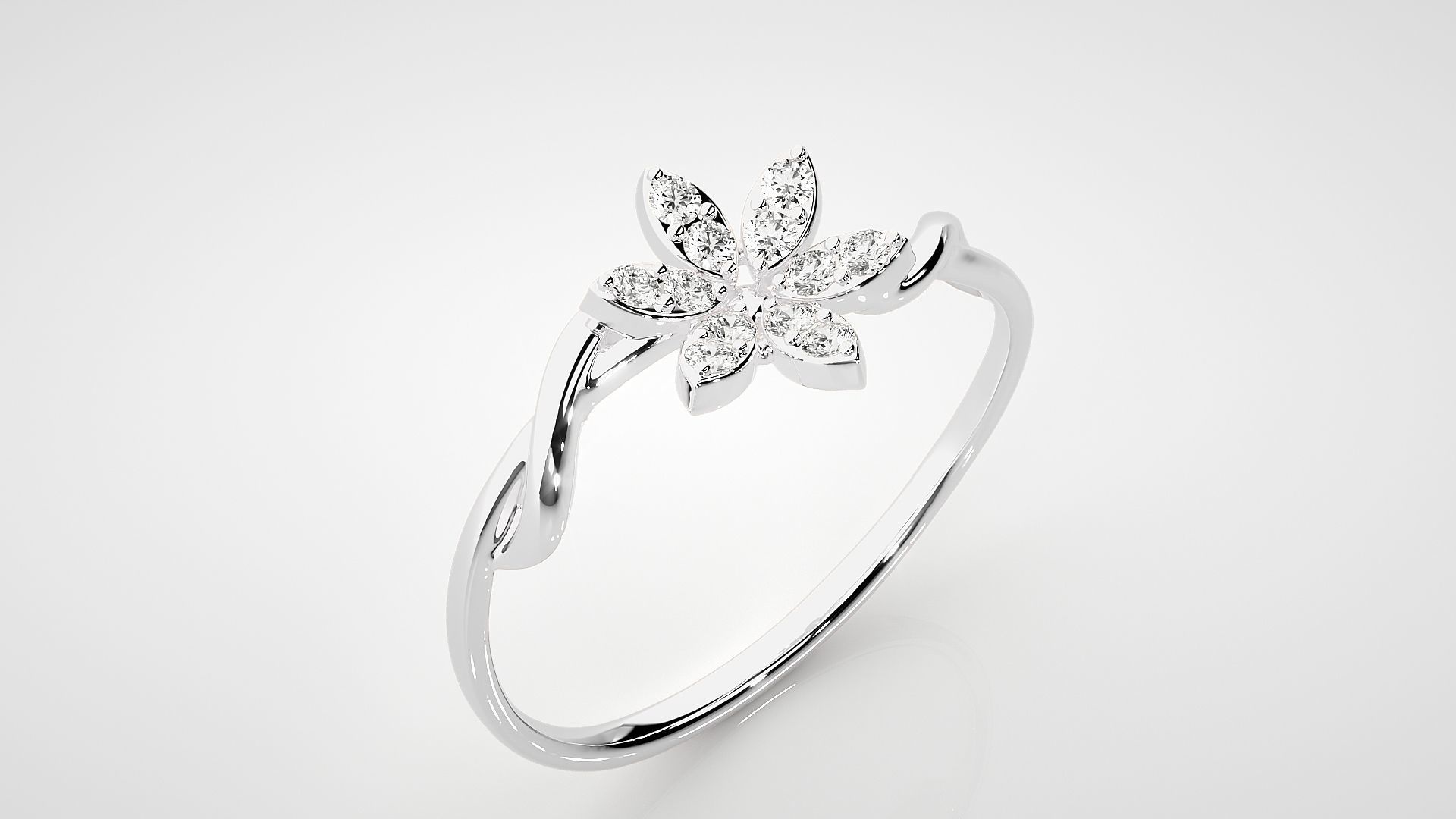 Ultra light wt Women Ring 3dm stl renders details 3D print model_7