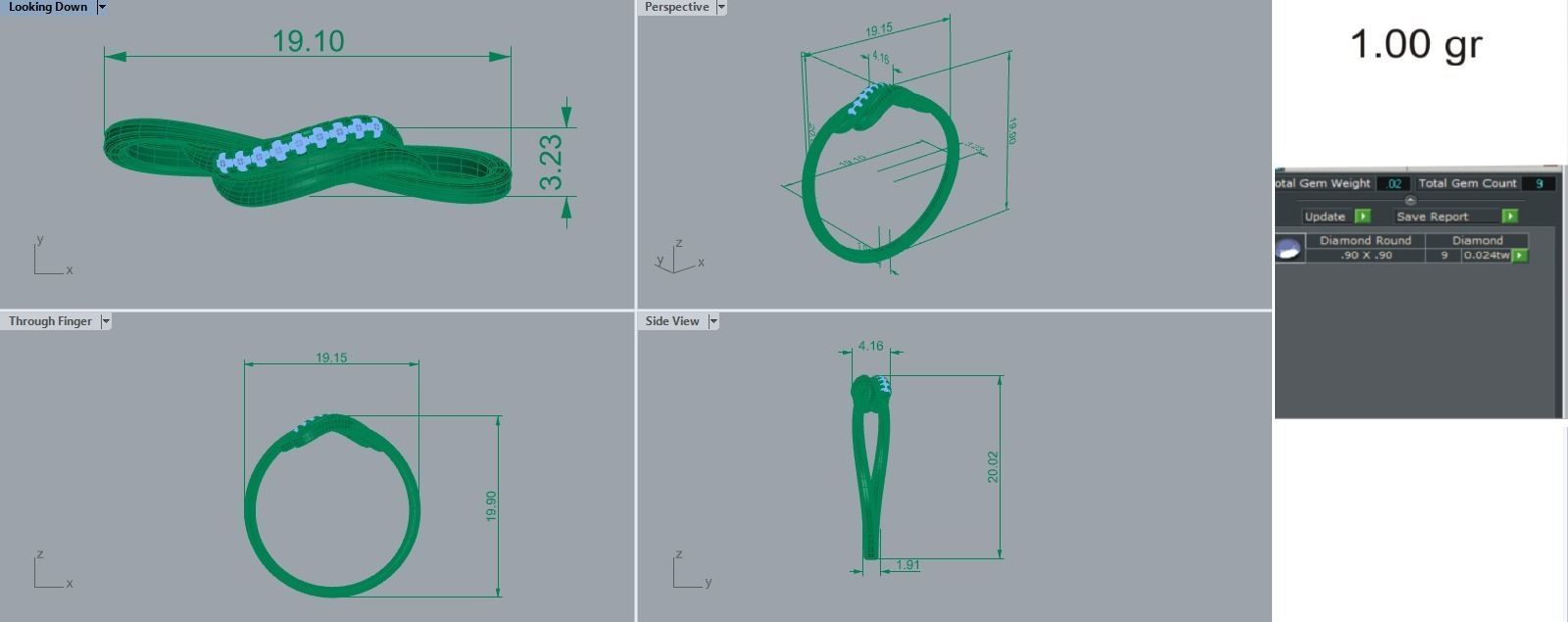 Ultra light wt Women Ring 3dm stl renders details  3D print model_3