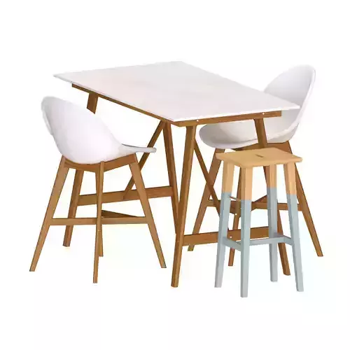 FANBYN BAR TABLE AND STOOLS