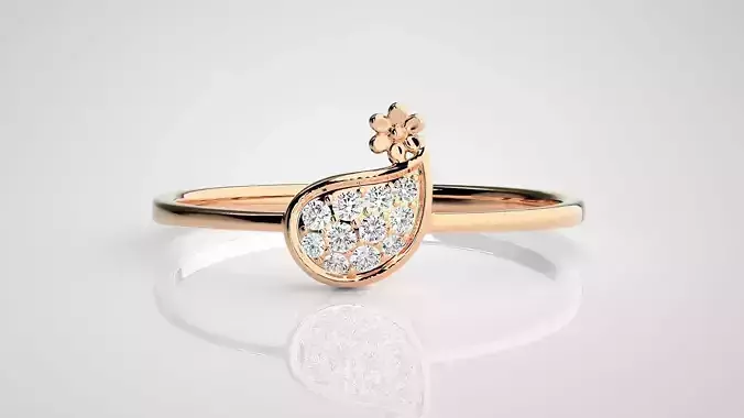 Ultra light wt Women Ring 3dm stl renders details 