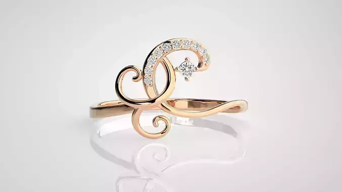 Ultra light wt Women Ring 3dm stl renders details 