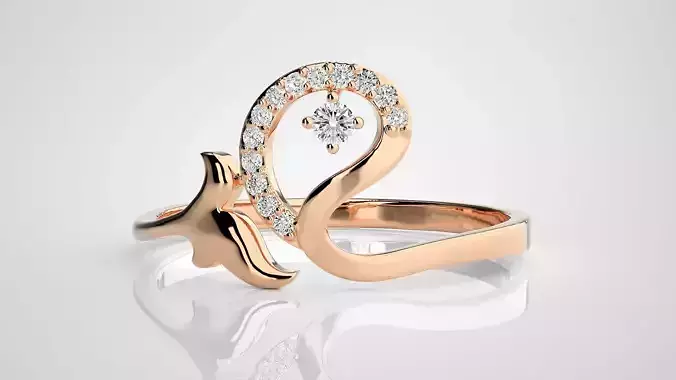 Ultra light wt Women Ring 3dm stl renders details 