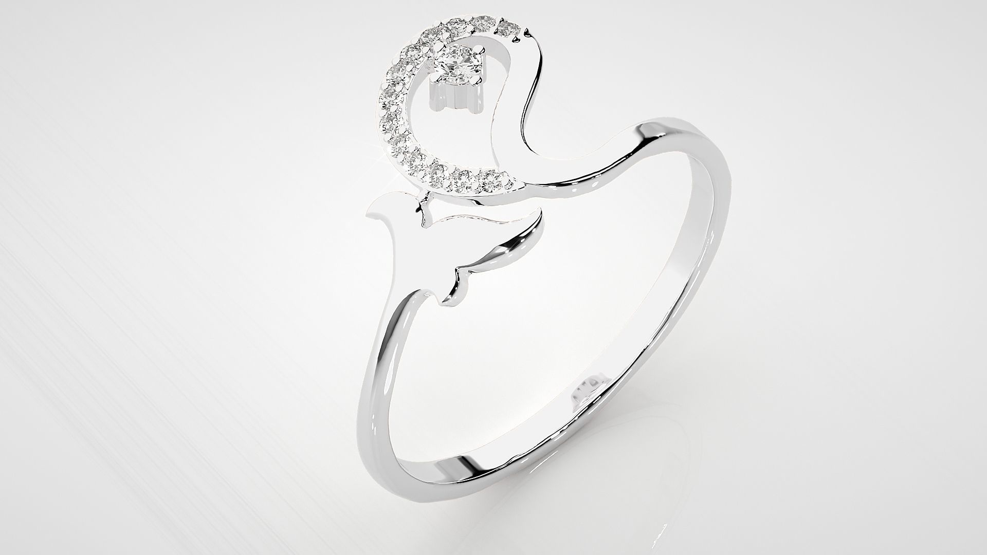 Ultra light wt Women Ring 3dm stl renders details 3D print model_7