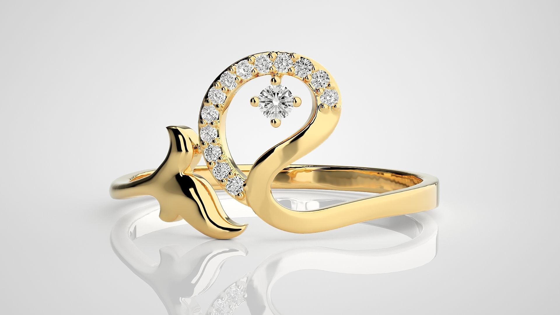 Ultra light wt Women Ring 3dm stl renders details 3D print model_8