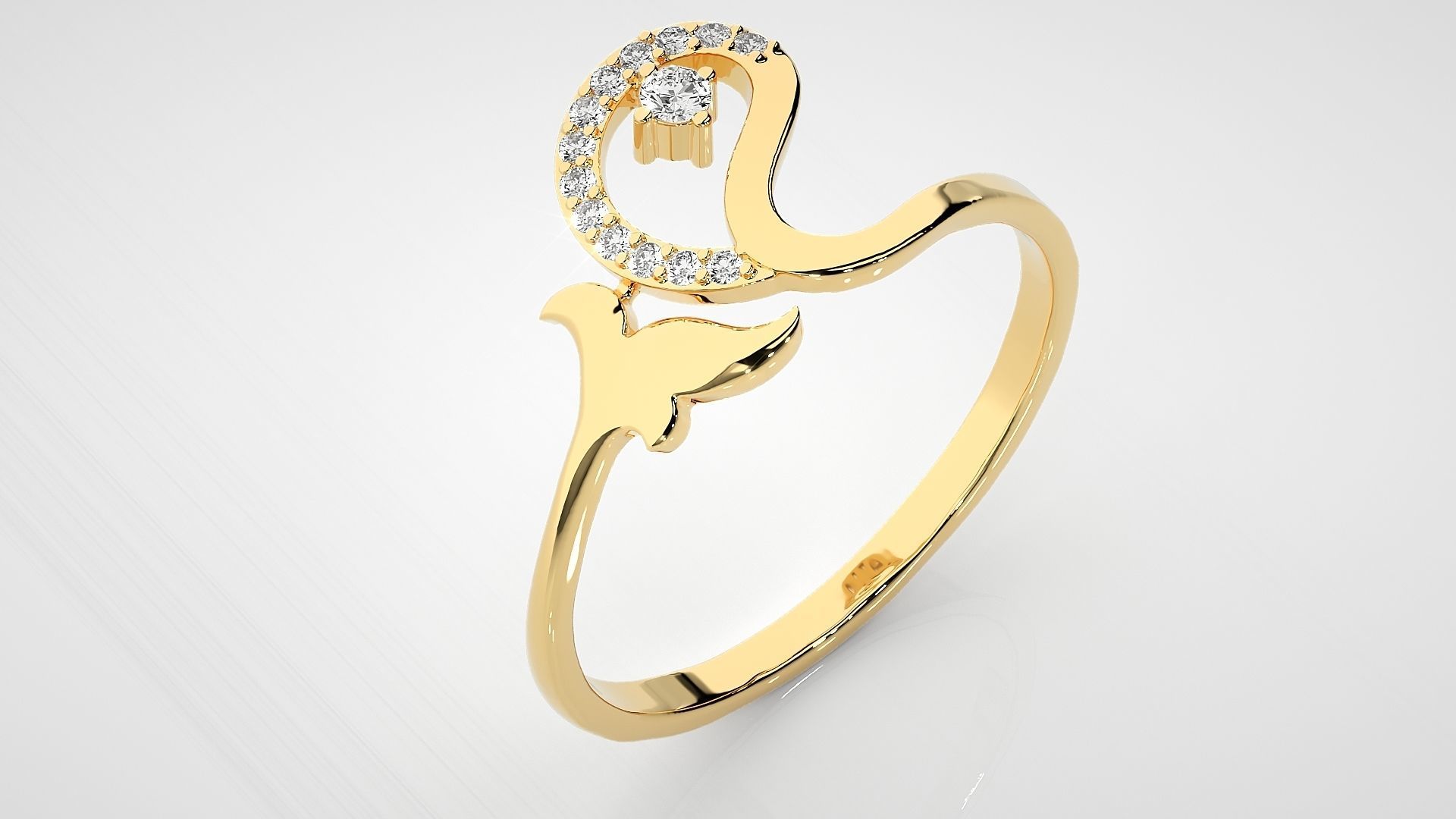 Ultra light wt Women Ring 3dm stl renders details 3D print model_10