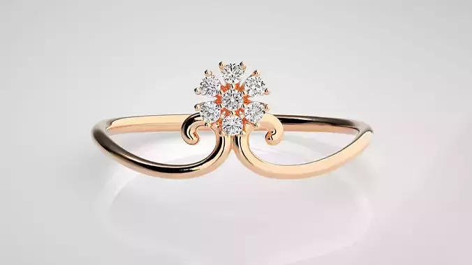 Ultra light wt Women Ring 3dm stl renders details 