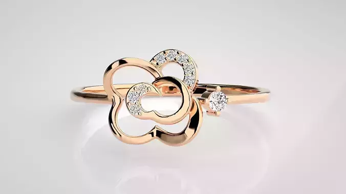 Ultra light wt Women Ring 3dm stl renders details 