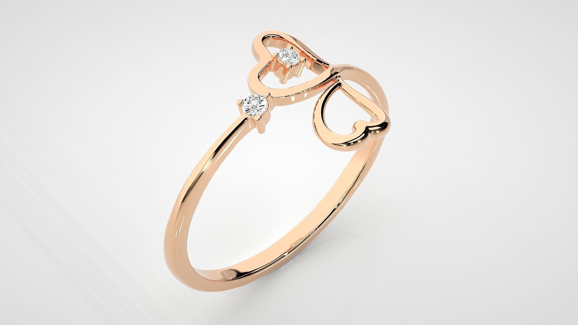 Ultra light wt Women Ring 3dm stl renders details 3D print model_2