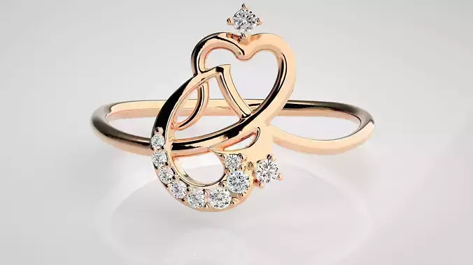 Ultra light wt Women Ring 3dm stl renders details 