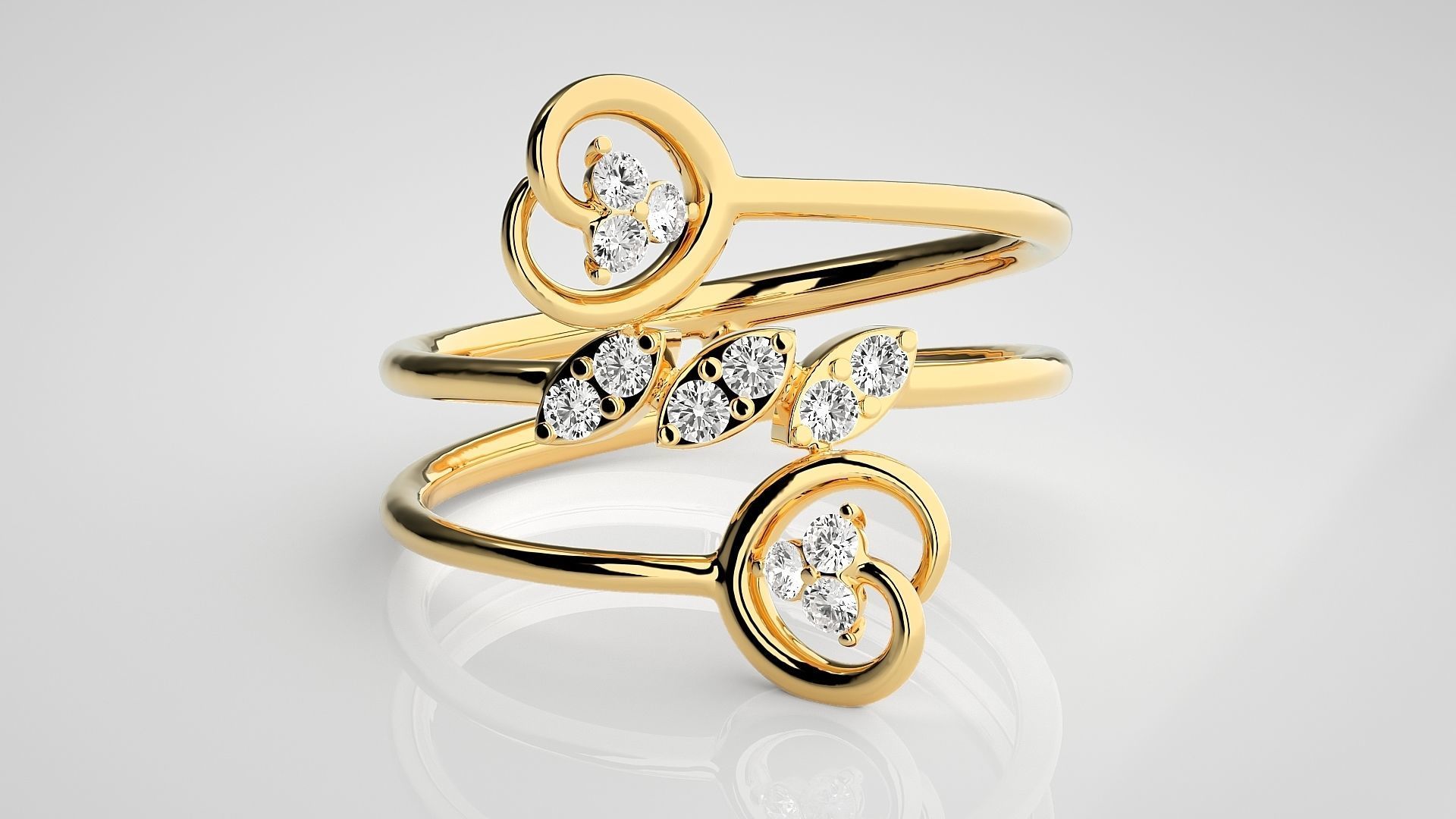 Ultra light wt Women Ring 3dm stl renders details 3D print model_8