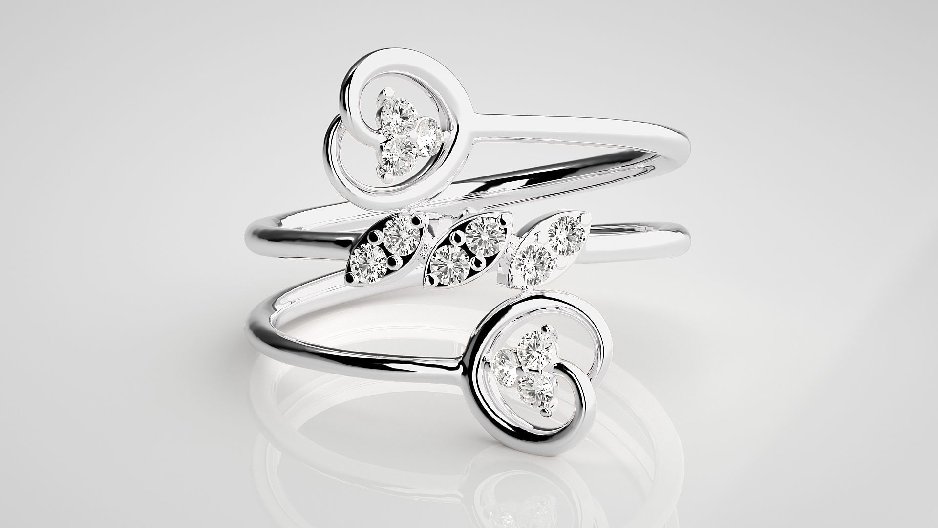 Ultra light wt Women Ring 3dm stl renders details 3D print model_5