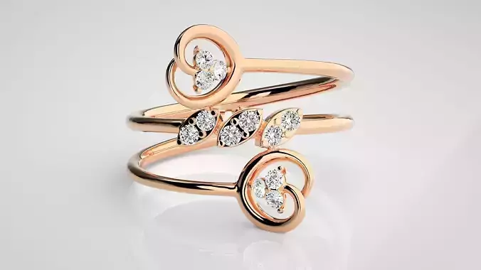 Ultra light wt Women Ring 3dm stl renders details 