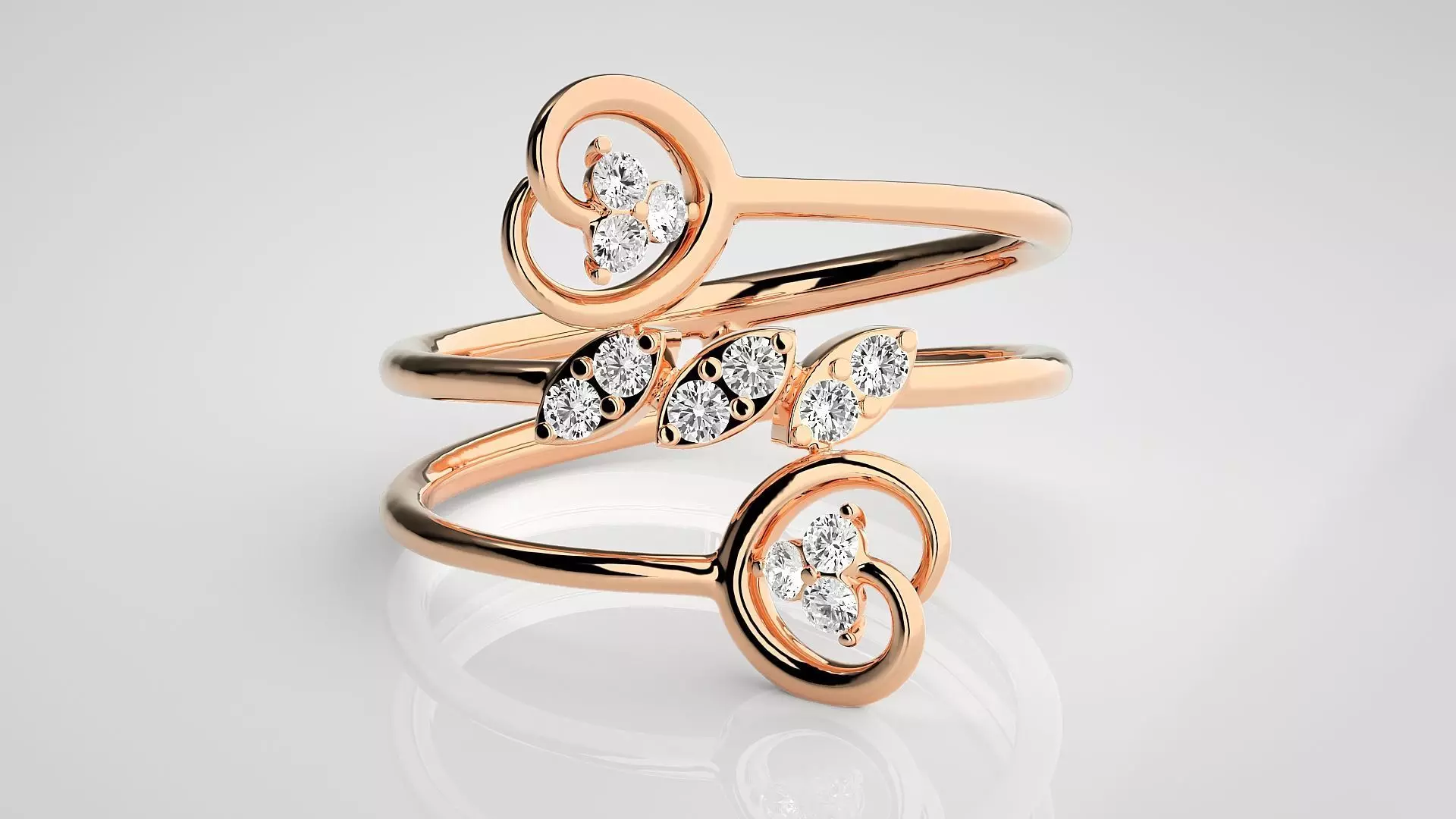 Ultra light wt Women Ring 3dm stl renders details 3D print model_0