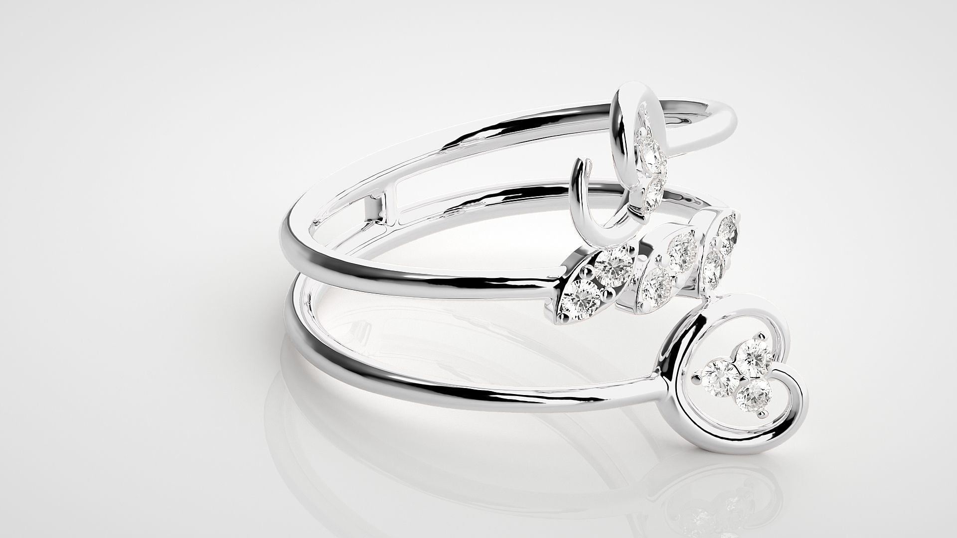 Ultra light wt Women Ring 3dm stl renders details 3D print model_6