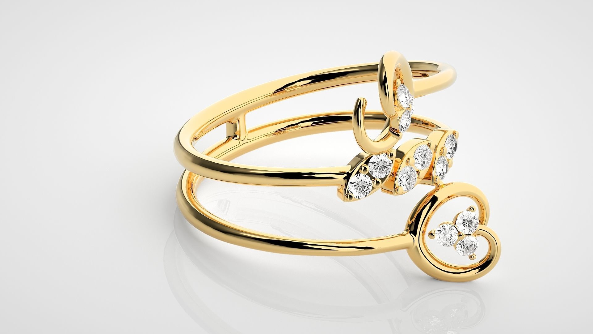 Ultra light wt Women Ring 3dm stl renders details 3D print model_9