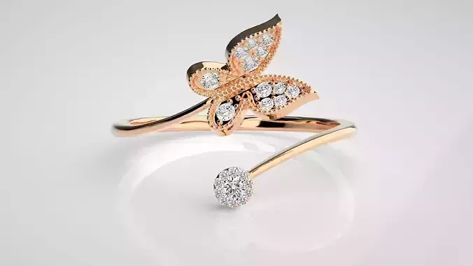 Ultra light wt Women Ring 3dm stl renders details  3D print model