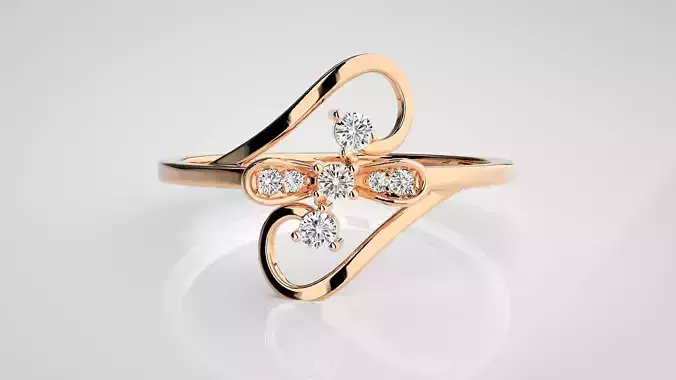 Ultra light wt Women Ring 3dm stl renders details 