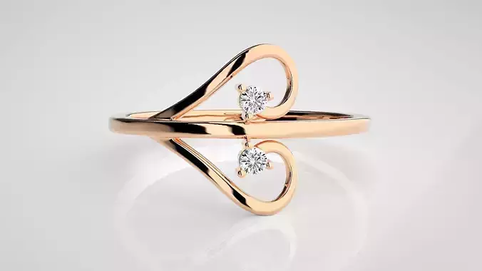 Ultra light wt Women Ring 3dm stl renders details 