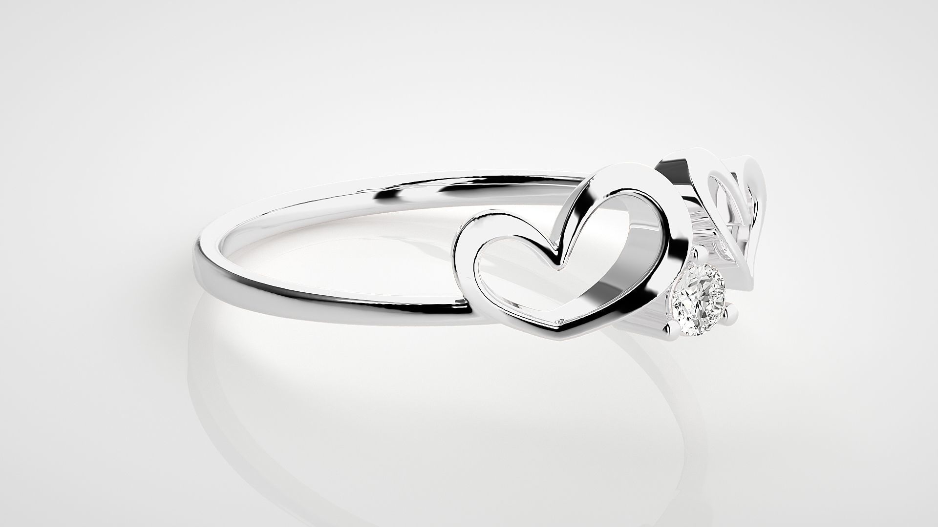 Ultra light wt Women Ring 3dm stl renders details 3D print model_5