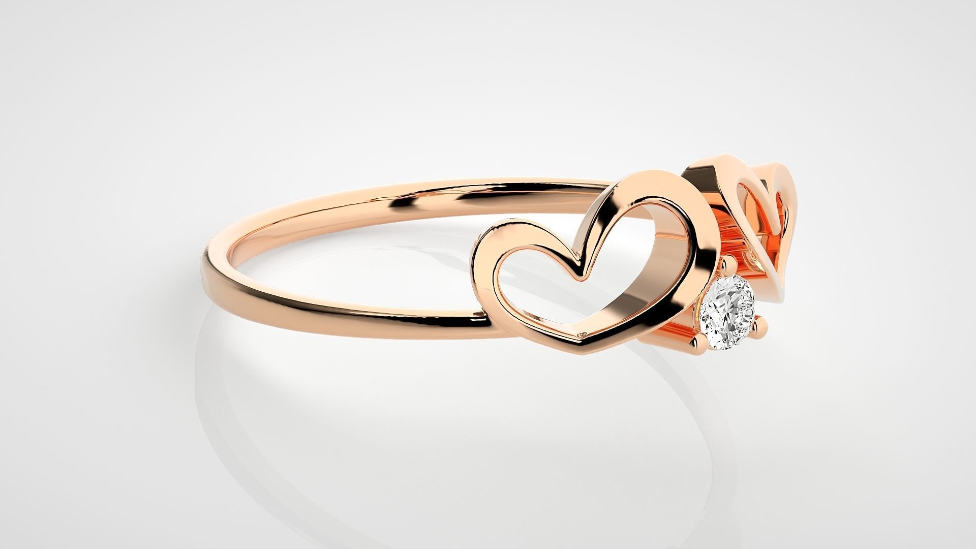 Ultra light wt Women Ring 3dm stl renders details 3D print model_1