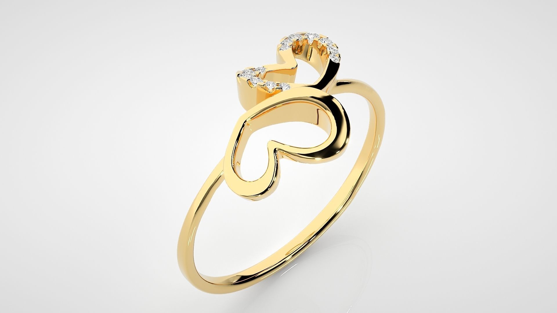 Ultra light wt Women Ring 3dm stl renders details 3D print model_9