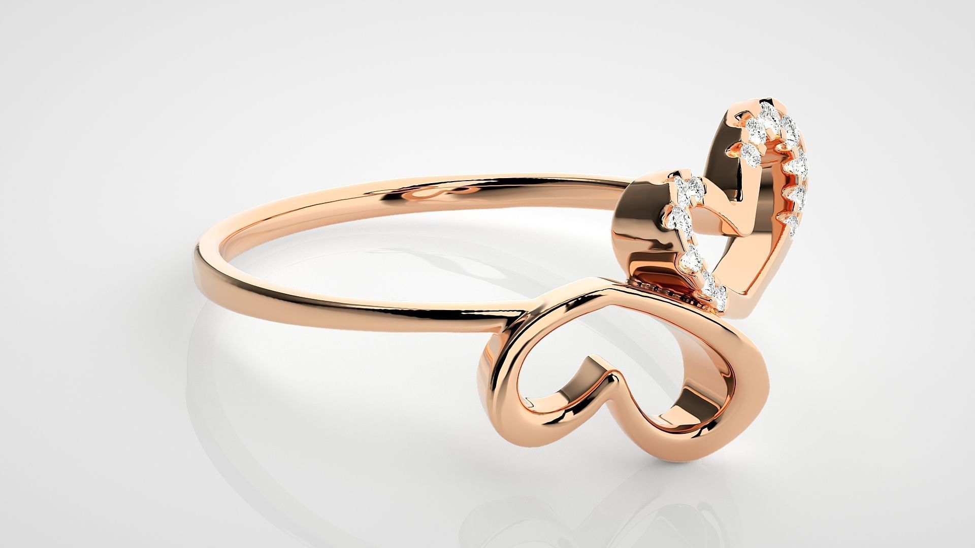 Ultra light wt Women Ring 3dm stl renders details 3D print model_1