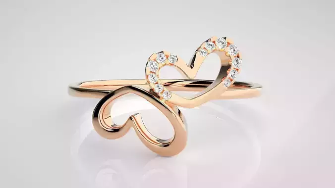 Ultra light wt Women Ring 3dm stl renders details 