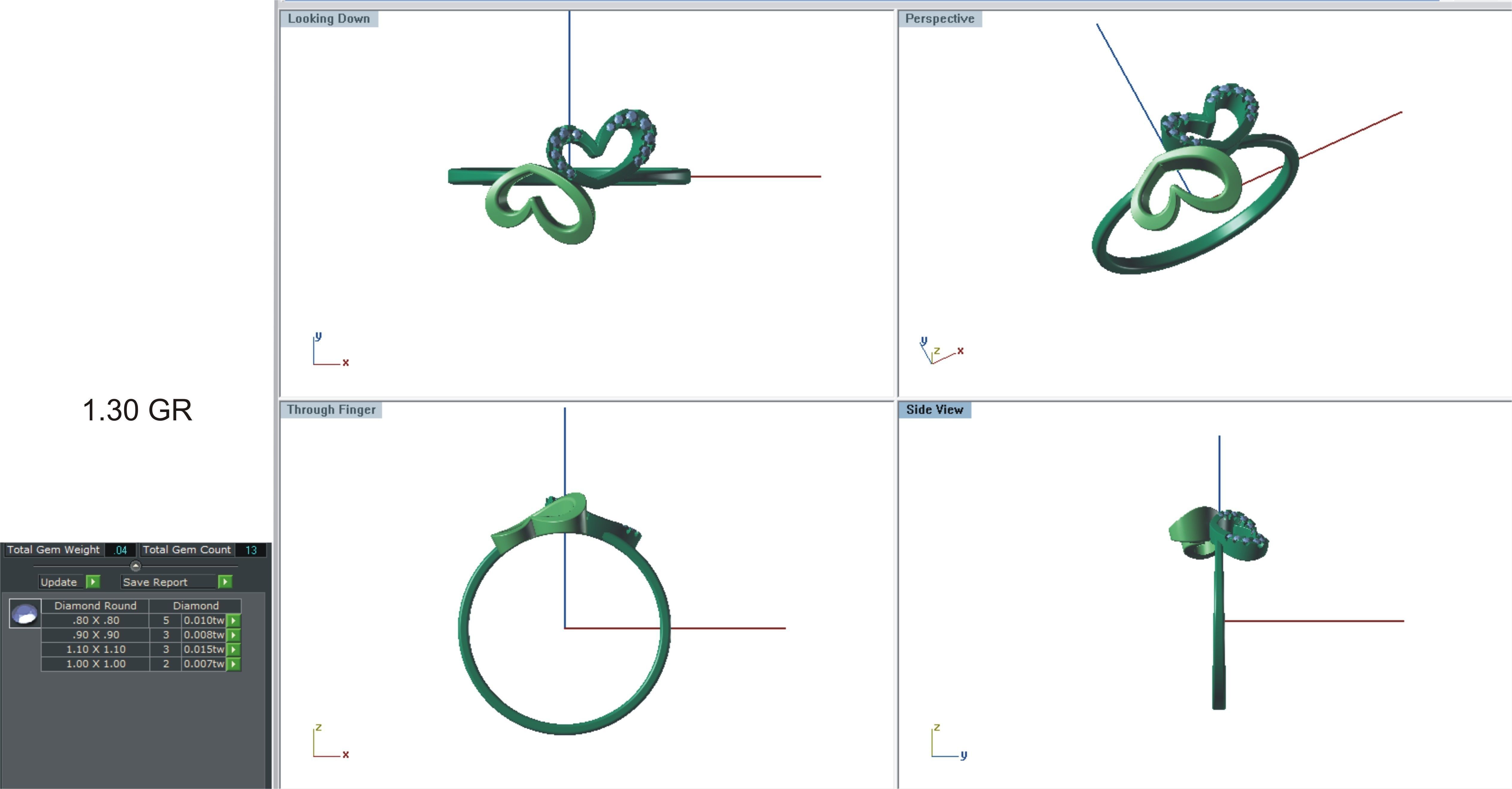 Ultra light wt Women Ring 3dm stl renders details 3D print model_4