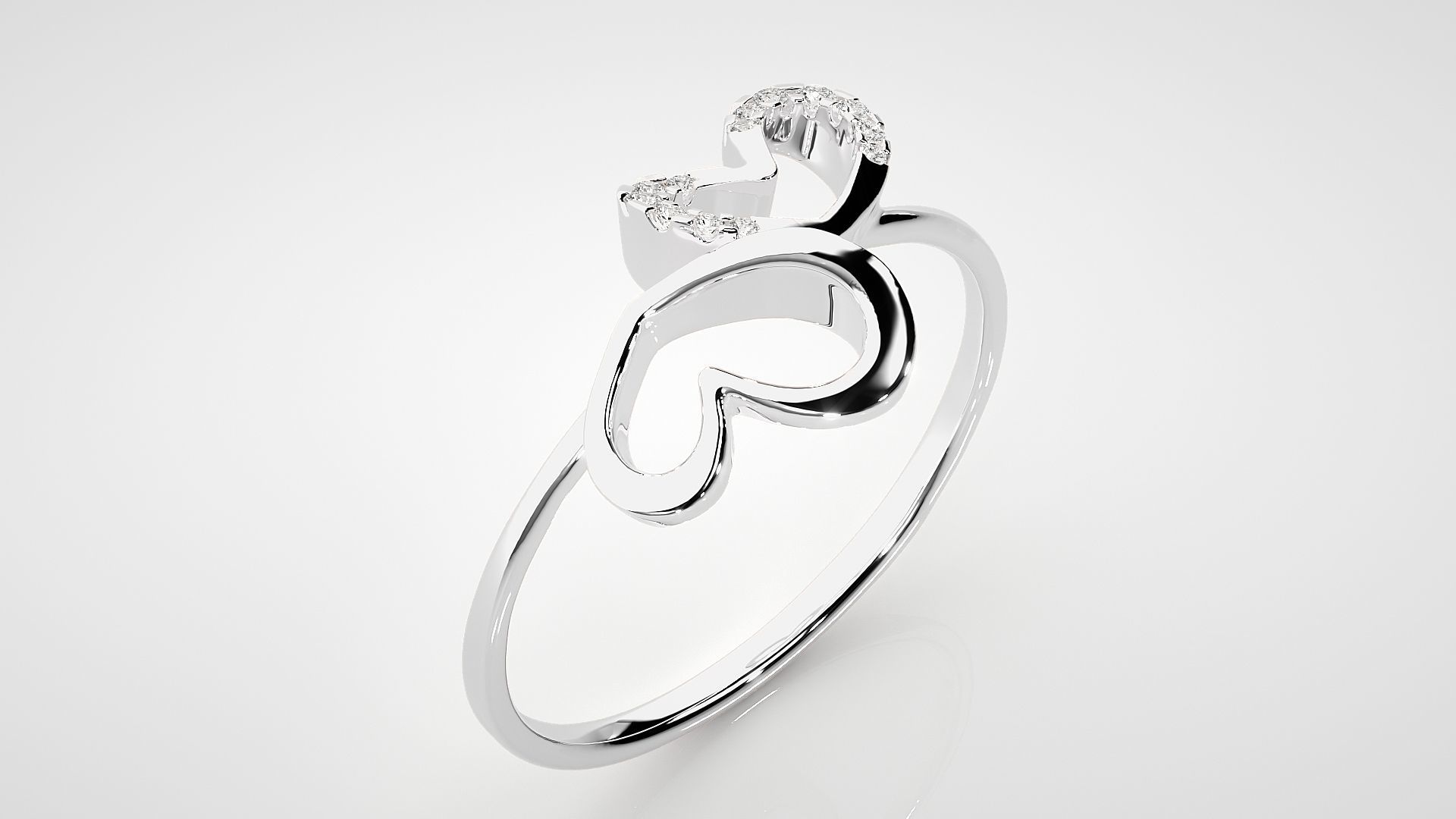 Ultra light wt Women Ring 3dm stl renders details 3D print model_6