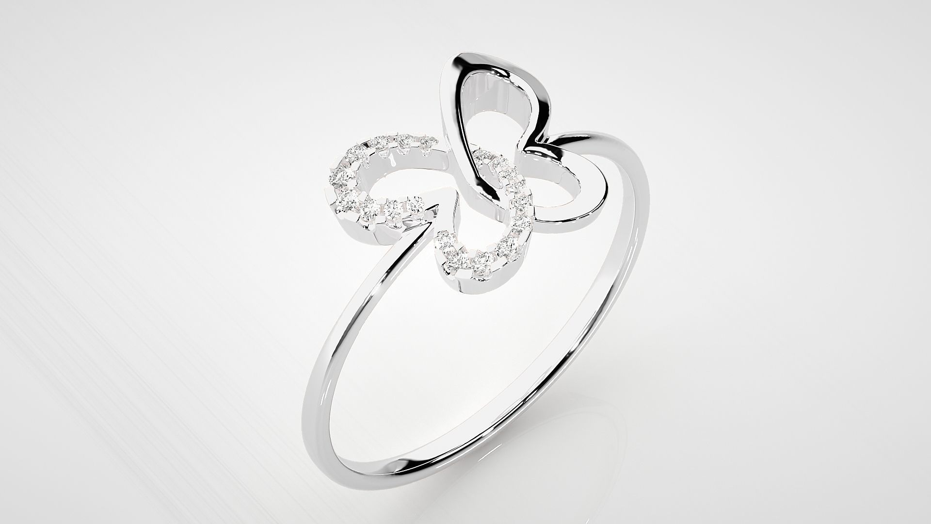 Ultra light wt Women Ring 3dm stl renders details 3D print model_6