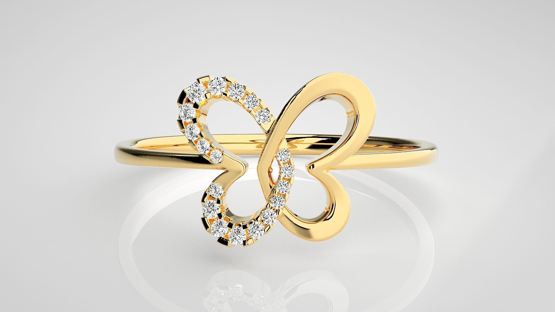 Ultra light wt Women Ring 3dm stl renders details 3D print model_7