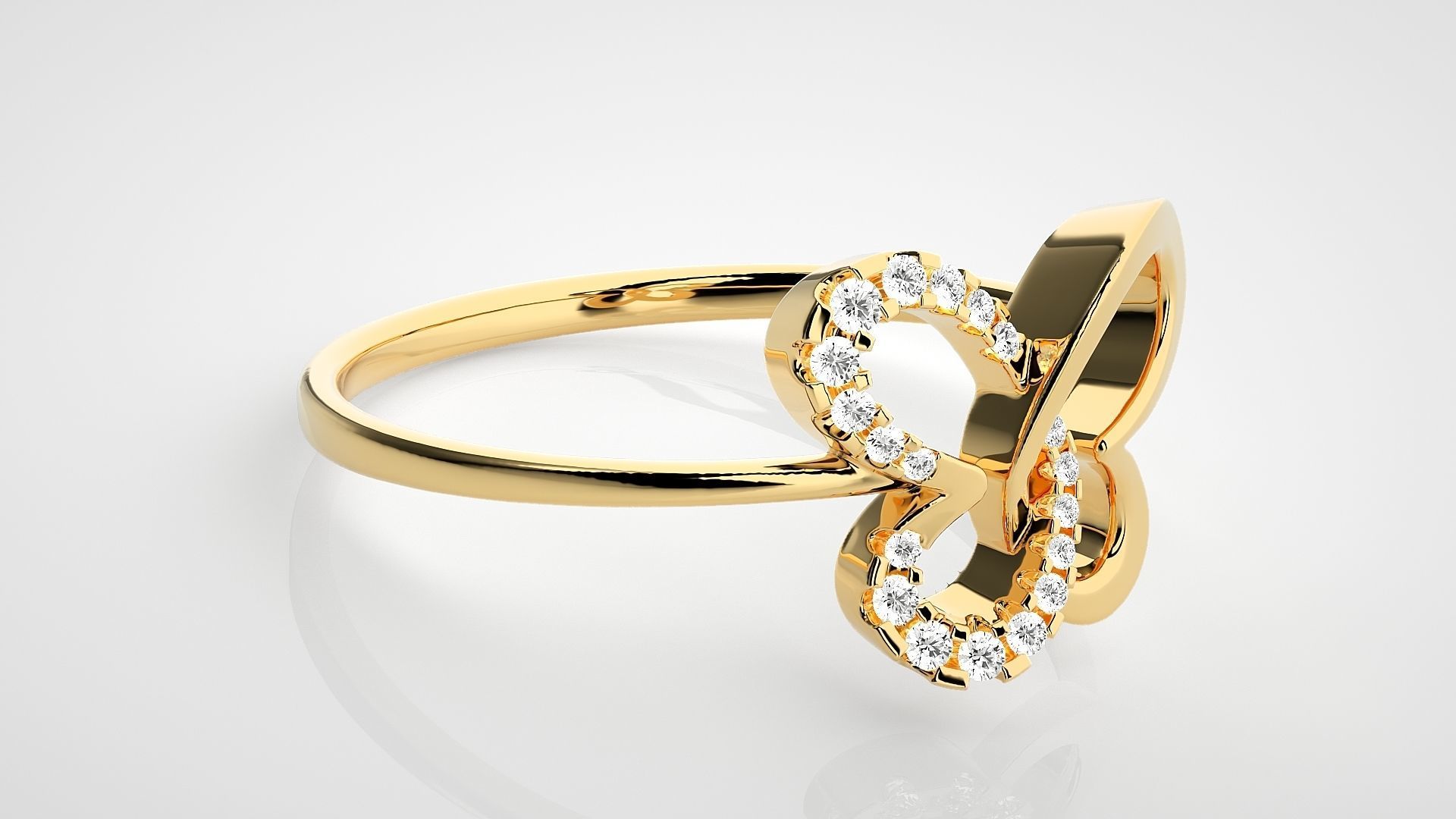 Ultra light wt Women Ring 3dm stl renders details 3D print model_8