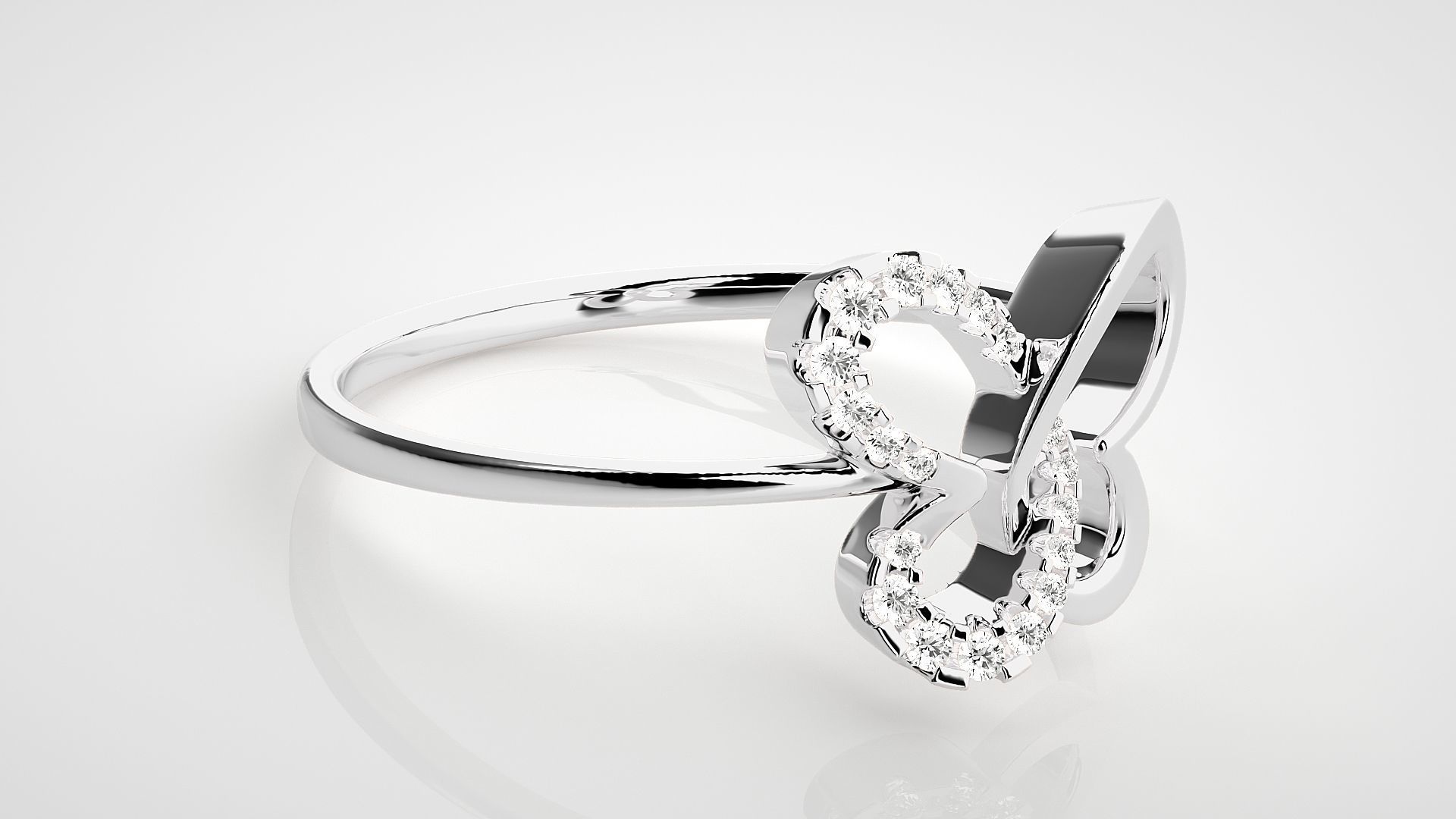 Ultra light wt Women Ring 3dm stl renders details 3D print model_5