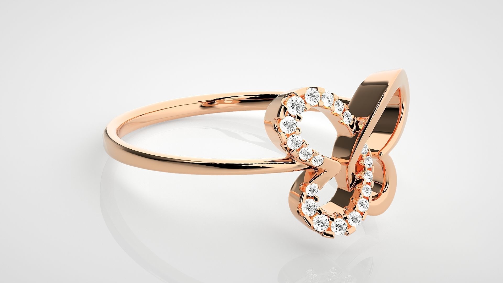 Ultra light wt Women Ring 3dm stl renders details 3D print model_1