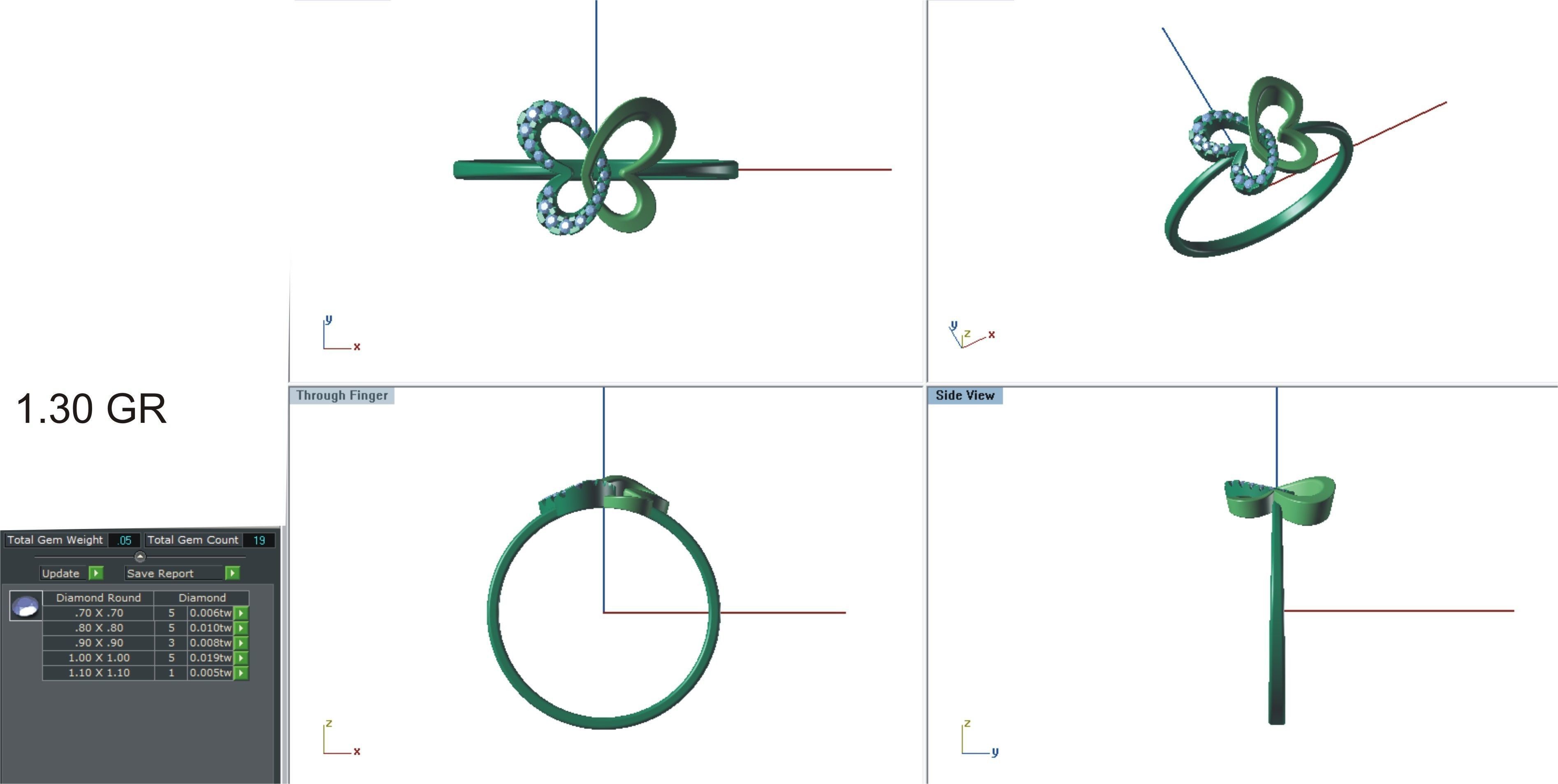 Ultra light wt Women Ring 3dm stl renders details 3D print model_3