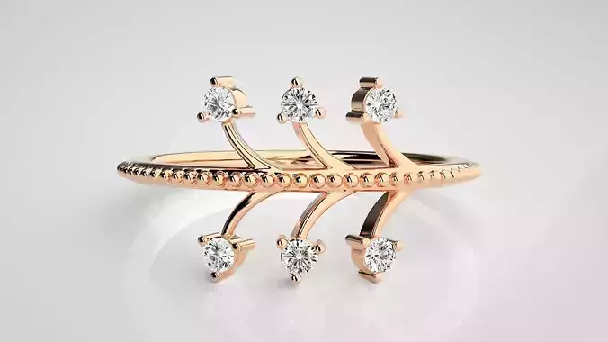 Ultra light wt Women Ring 3dm stl renders details 