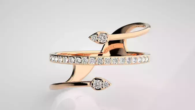 Ultra light wt Women Ring 3dm stl renders details  3D print model